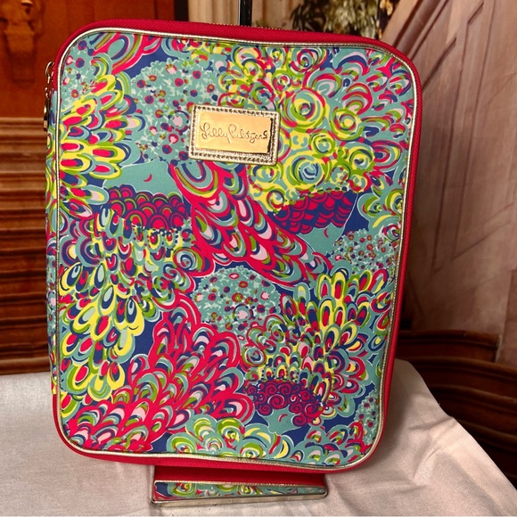 Lilly Pulitzer Agenda Folio Computer Laptop Holder Case Sleeve Bag Pink Green 🌺 - Picture 1 of 13